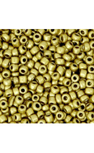 Seed beads 8/0 (3mm) Metallic brass gold